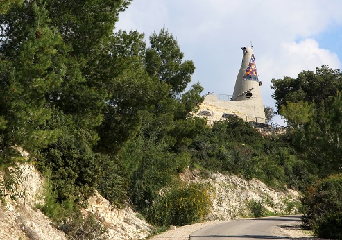 Mitzpe Masua parking lot at Britania Park. Photograph: Yakov Shkolnik, KKL-JNF Photo Archive