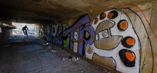 רוכבים בסינגל קצרין.  צילום: אילן שחם, ארכיון הצילומים של קק"ל