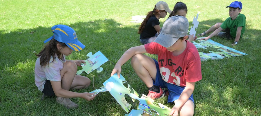 פעילות בנושא מים. צילום: מיכאל חורי, ארכיון הצילומים של קקל