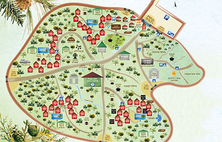 מפת מרכז שדה ויער נס הרים