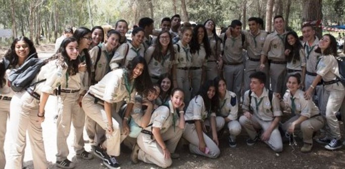 חניכי הצופים של ראש העין מגיעים ליער הקהילתי שכולו עבורם. צילום: דניס צין