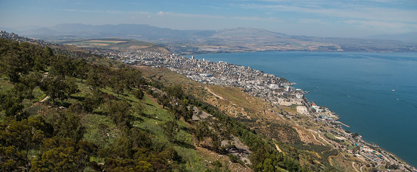 הכנרת וטבריה במבט מיער שוויץ. צילום: אלבטרוס
