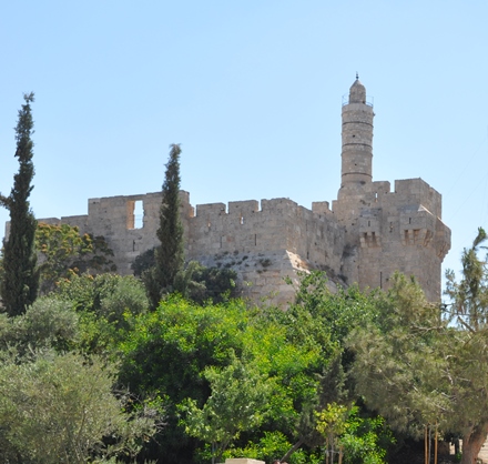 מגדל דוד. צילום: מלכה ברקאי, ארכיון הצילומים של קקל