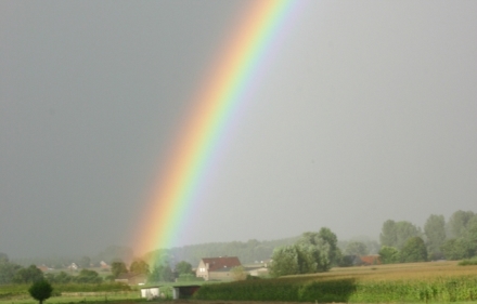 אור שמוחזר ממיליוני טיפות: קשת בענן. צילום: freeimages
