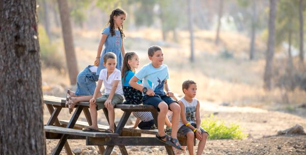 ילדים ונוער בפעילות ביער. צילום: אמיר בלבלן, ארכיון הצילומים של קק"ל