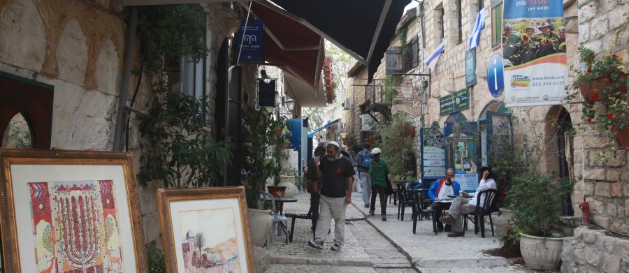 סמטאות צפת. צילום: יוסי זמיר, ארכיון הצילומים של קקל