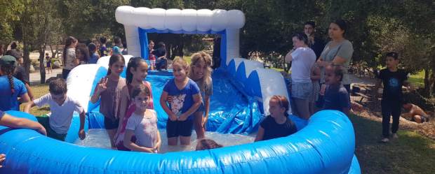 צוהלים ונהנים במים המרעננים. צילום: רוני אוזן