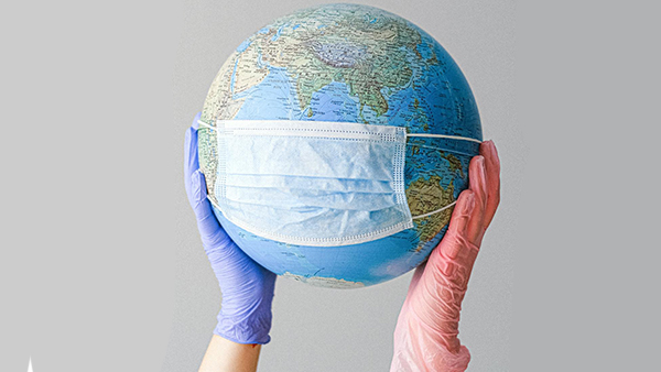 כדור הארץ עם מסכה רפואית. צילום אילוסטרציה: Anna Shvets by Pexels