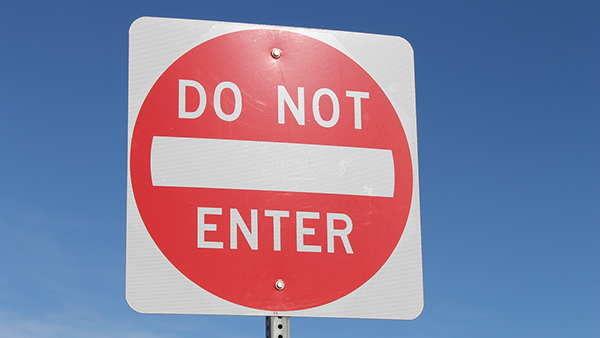 תמרור אין כניסה. צילום: Nicholas Jackson from Pixabay