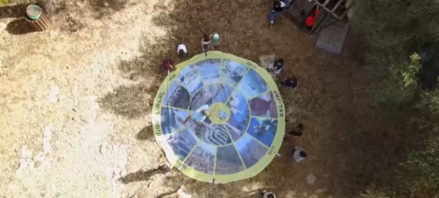 מערך הפעילות מצנח. צילום מתוך סרטון הפעילות