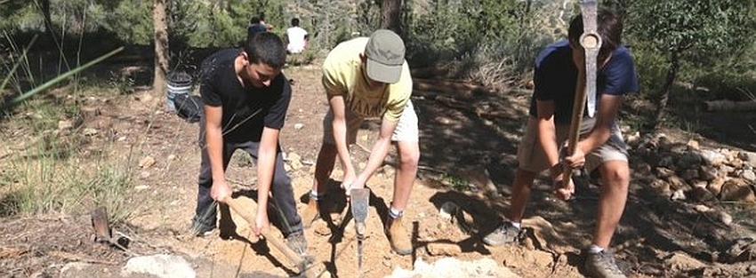 חיבור לאדמה. בני נוער בעבודה תורמת. צילום: קקל

