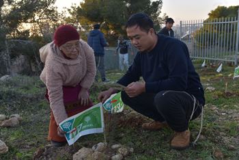 הרגשת התחדשות וגם התרגשות עם הנטיעות. צילום: מיכאל חורי. ארכיון הצילומים של קקל