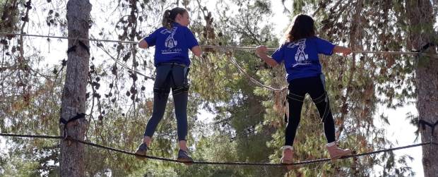 כיף גדול היה פה! פעילות מאתגרת בפארק החבלים. צילום: לינור שאוליאן, קקל