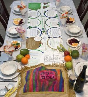 שולחן טו בשבת בפלורידה. צילום באדיבות קקל פלורידה