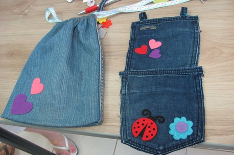 קלמרים ממכנסי ג'ינס