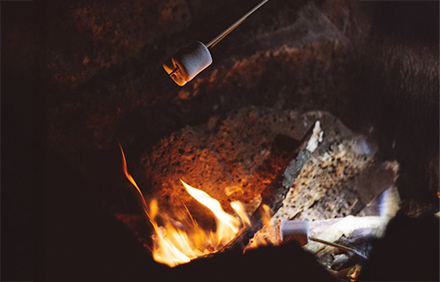 צליית מרשמלו על האש. צילום: pexels, Bianca Gasparoto