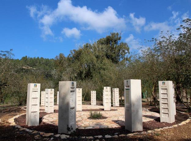 אתר הנצחה לתורמים סמוך לנקודת היציאה למסלול. צילום: יעקב שקולניק