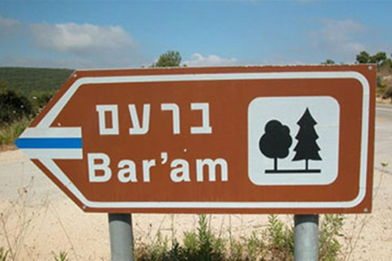 שלט הכניסה ליער ברעם. צילום: יעקב שקולניק, ארכיון הצילומים של קק"ל