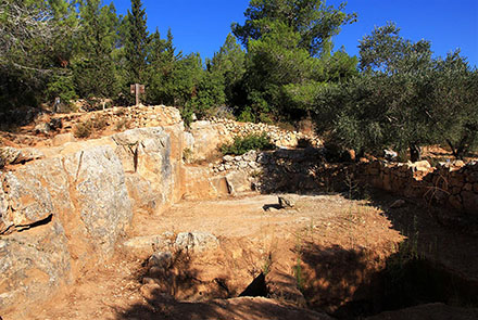 לא לדרוך על הפסיפס! הגת הביזנטית. צילום: יעקב שקולניק