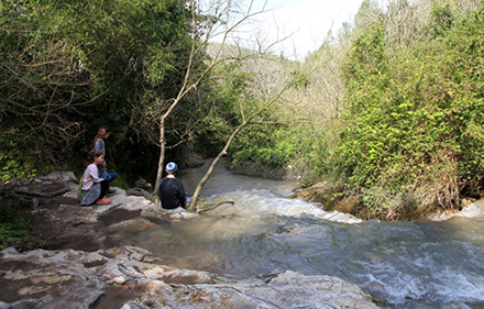 אחרי הגשמים הנחל שוצף. צילום: יעקב שקולניק, ארכיון הצילומים של קקל