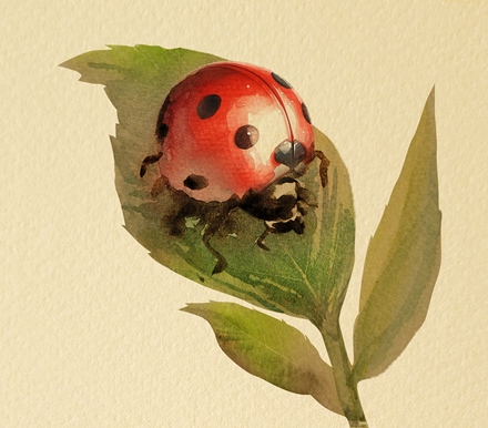 חיפושית על עלה