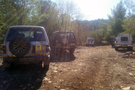רכבי 4X4 של המתנדבים שסייעו לקק''ל בגל השריפות בנובמבר 2016. צילום: אתי אזולאי