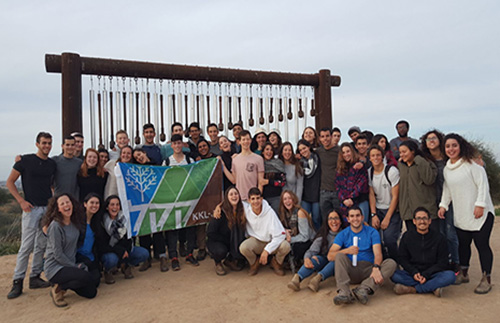 חניכי מכינת נחשון במצפה בקיבוץ נחל עוז.  צילום: יוסי סיבוני, מערך ההסברה של קק"ל