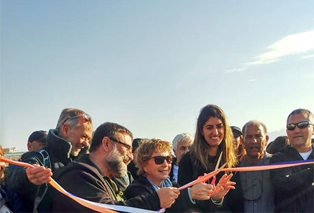 גזירת הסרט בהזנקת מסע נפגשים בשביל ישראל 2019.  צילום: עובדי קק"ל