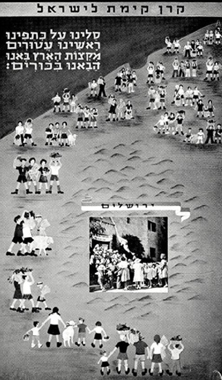 כרזת הבאת ביכורים לקק''ל בהוצאת קק''ל