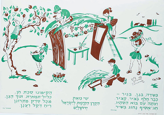כרזת שי מאת קרן קימת לישראל לכבוד סוכות