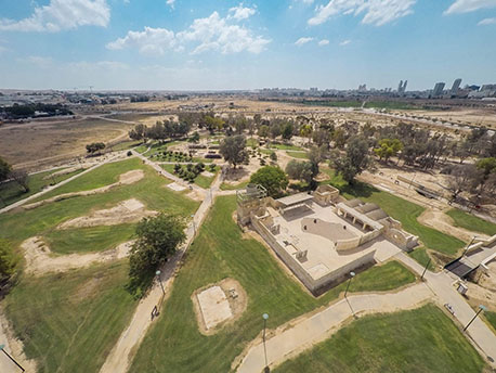 בית אשל כיום, ממעוף הציפור. צילום: ארכיון הצילומים של קקל