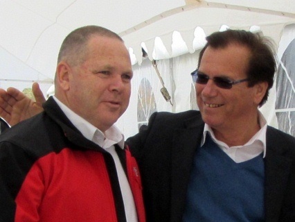 יו''ר קק''ל אפי שטנצלר וראש מועצת תמר דב ליטבינוף.  צילום: תניא זוסקינד 