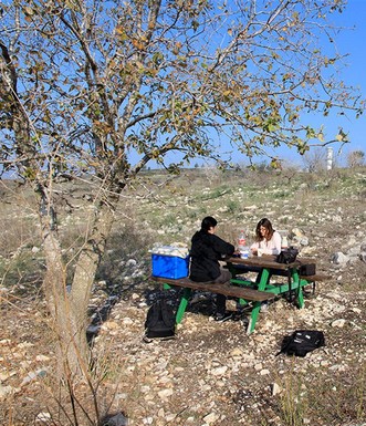 חניון חגית בחורף. צילום: יעקב שקולניק