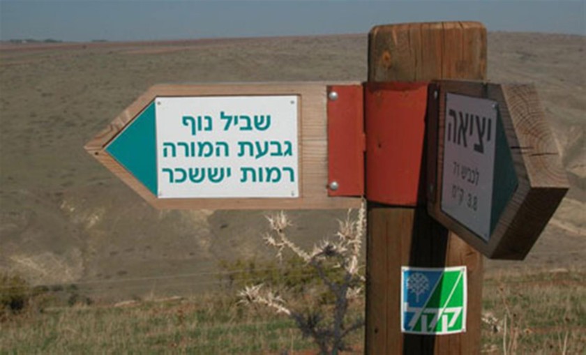 שלט הכוונה בדרך הנוף. צילום: יעקב שקולניק