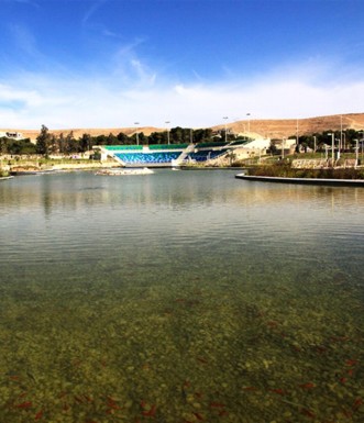 האגם החדש בפארק. צילום: יעקב שקולניק